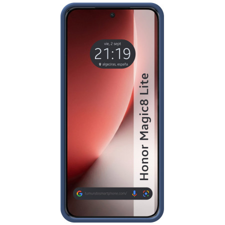 Funda Silicona Líquida Ultra Suave para Huawei Honor Magic 8 Lite 5G color Azul