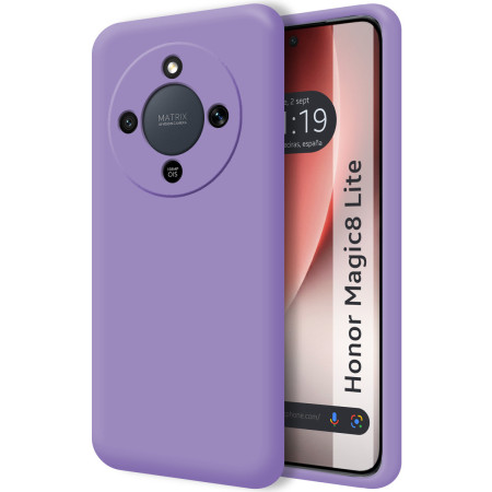 Funda Silicona Líquida Ultra Suave para Huawei Honor Magic 8 Lite 5G color Morada