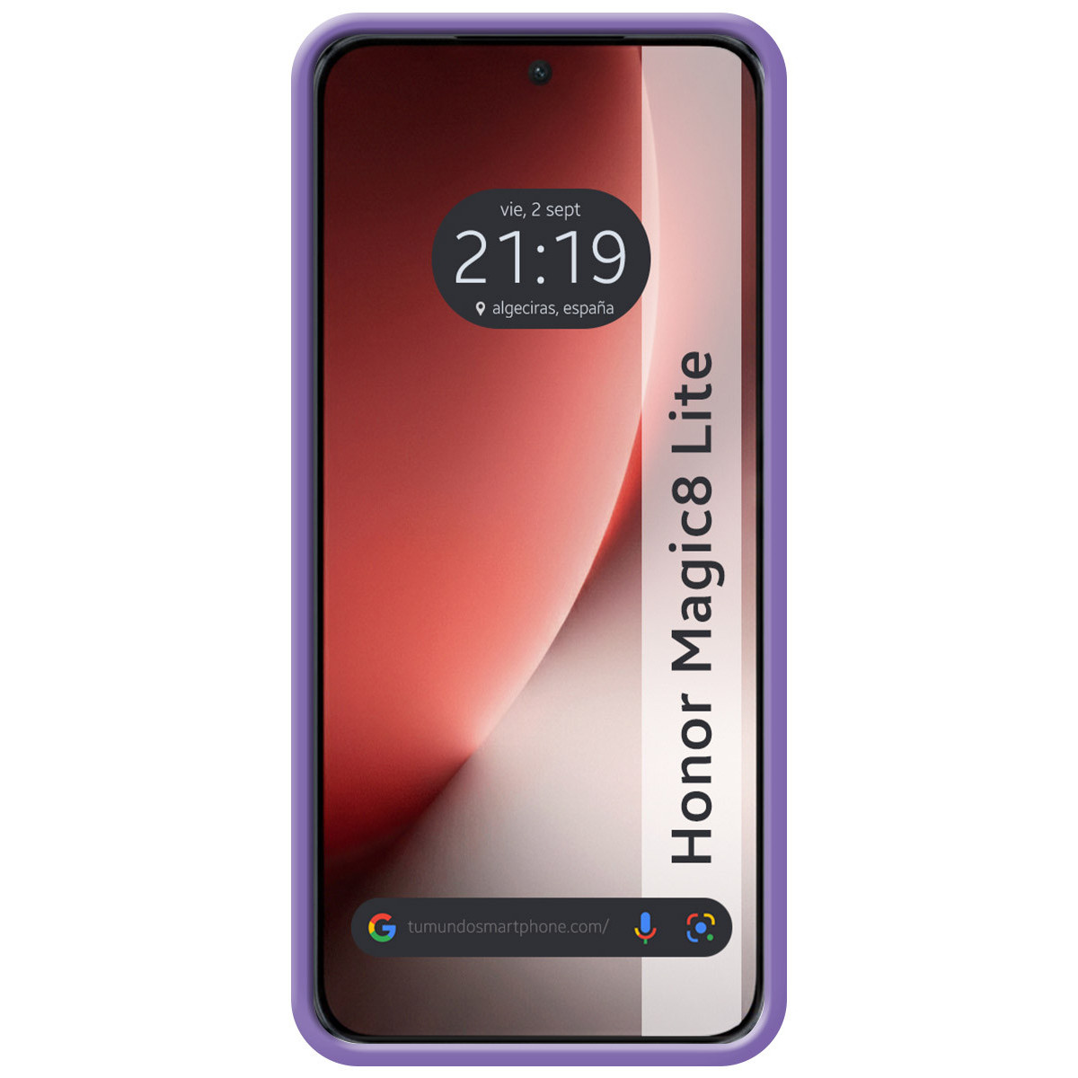 Funda Silicona Líquida Ultra Suave para Huawei Honor Magic 8 Lite 5G color Morada