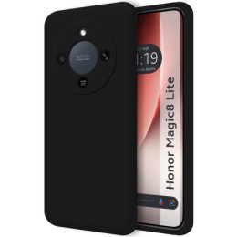 Funda Silicona Líquida Ultra Suave para Huawei Honor Magic 8 Lite 5G color Negra