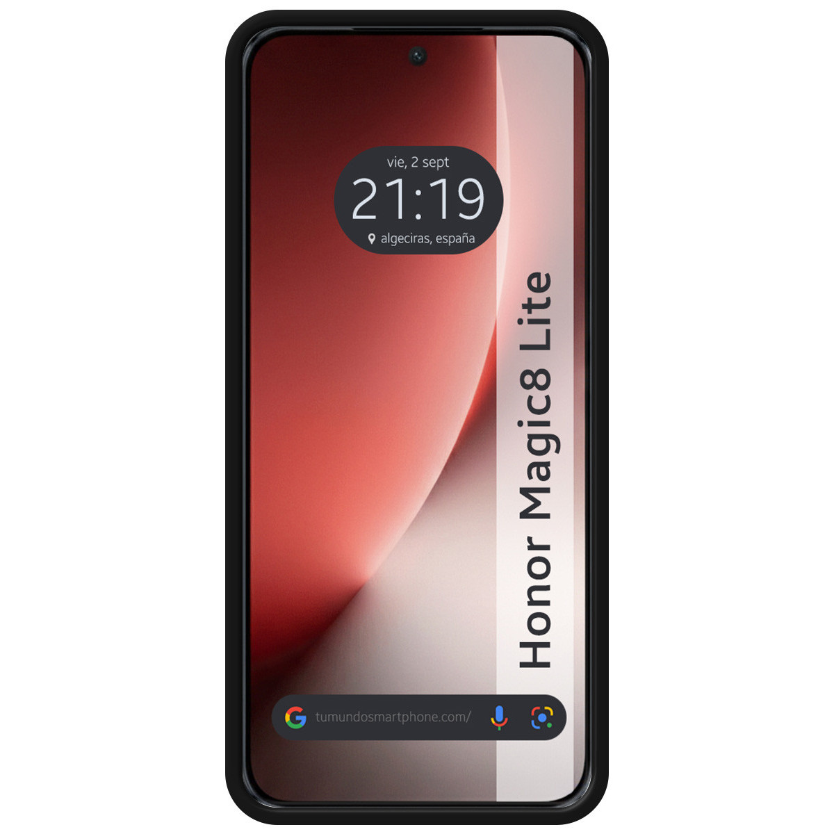 Funda Silicona Líquida Ultra Suave para Huawei Honor Magic 8 Lite 5G color Negra