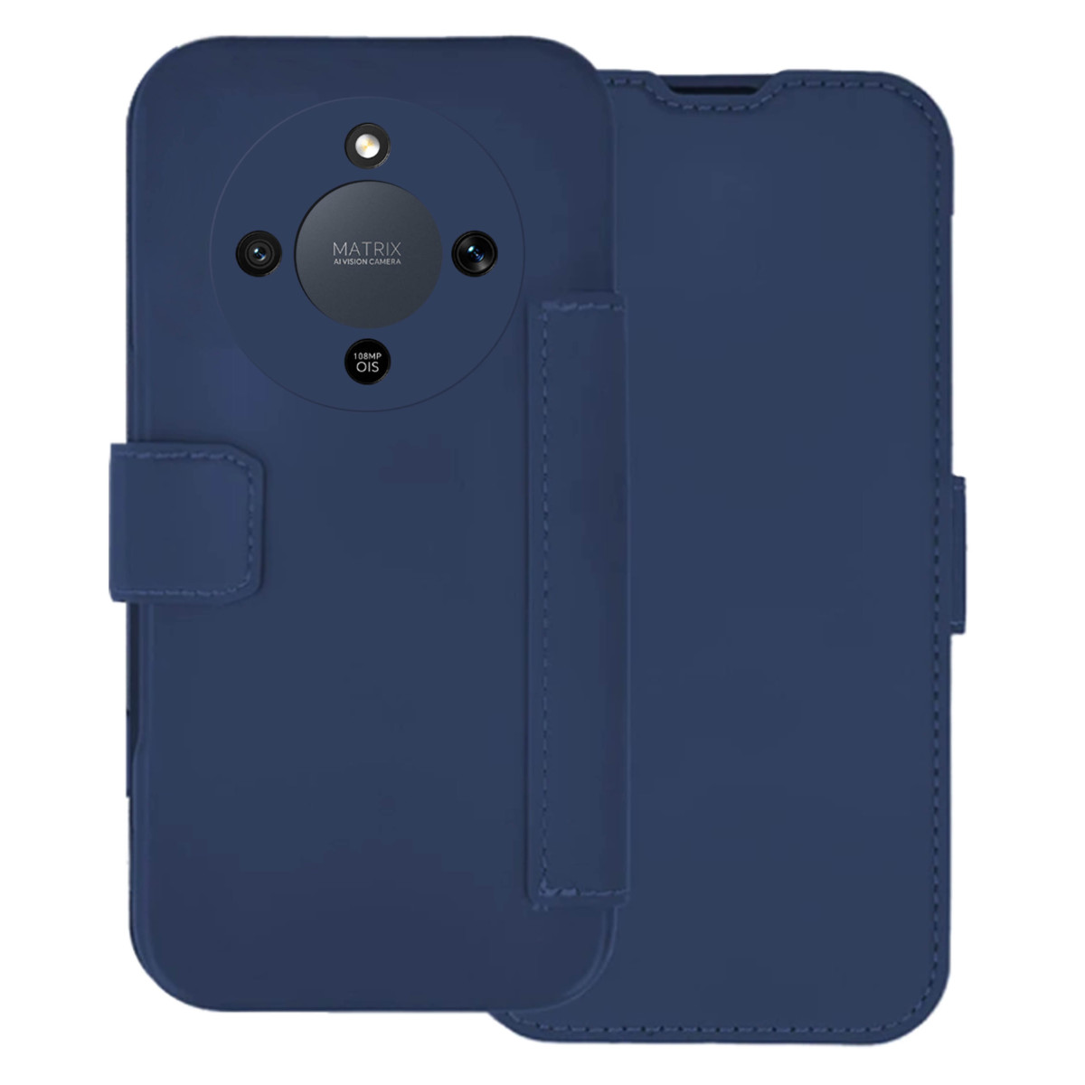 Funda Silicona Suave con Tapa para Huawei Honor Magic 8 Lite 5G color Azul