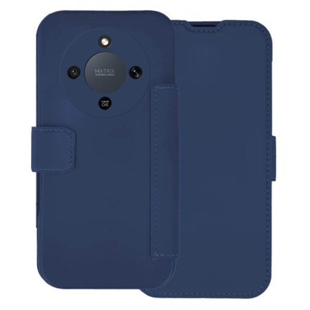 Funda Silicona Suave con Tapa para Huawei Honor Magic 8 Lite 5G color Azul