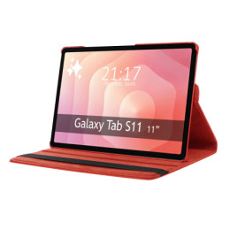 Funda Giratoria 360 para Samsung Galaxy Tab S11 color Roja