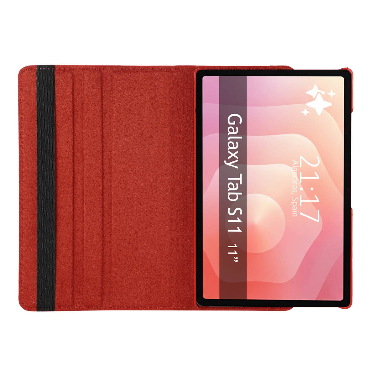 Funda Giratoria 360 para Samsung Galaxy Tab S11 color Roja