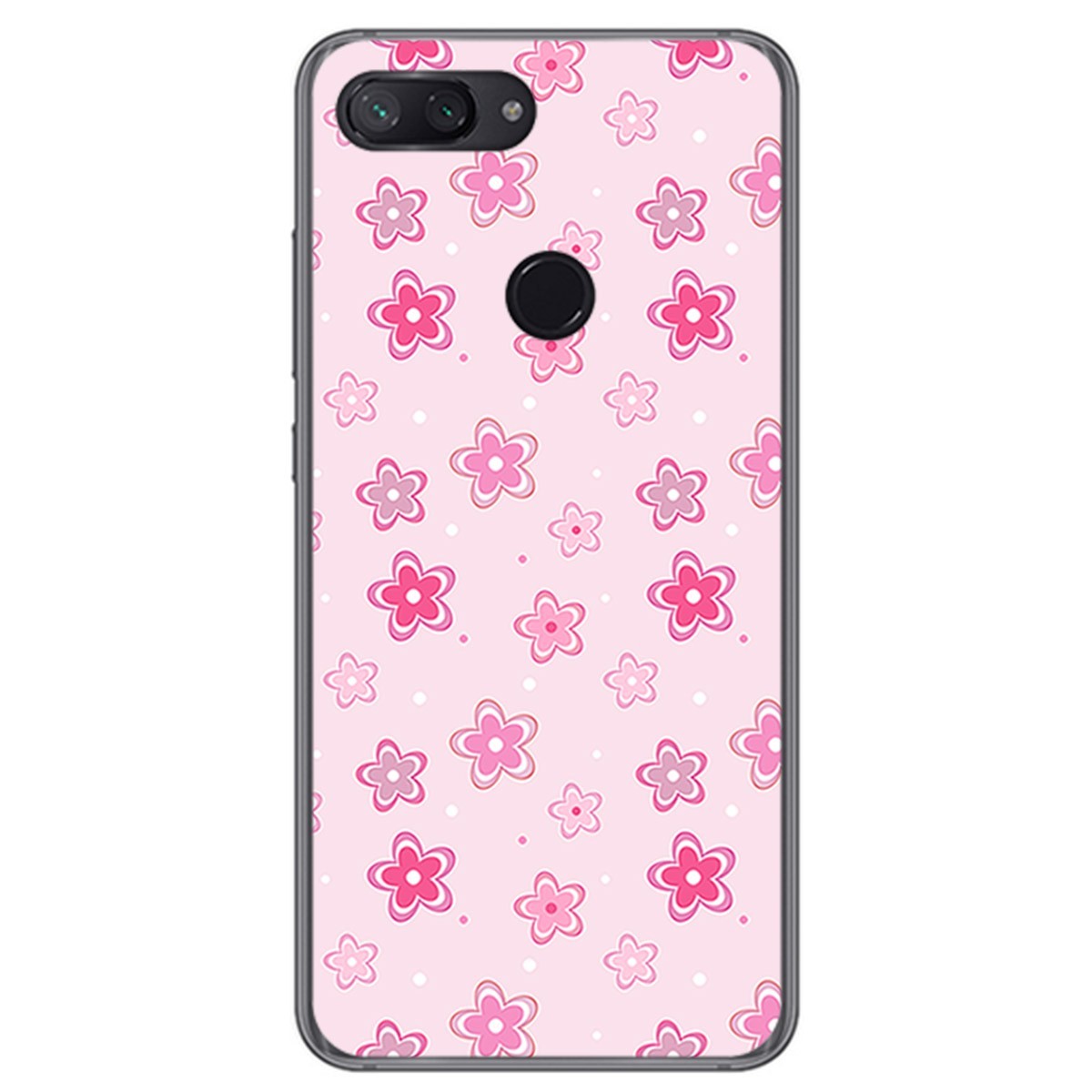 Funda Gel Tpu para Xiaomi Mi 8 Lite Diseño Flores Dibujos