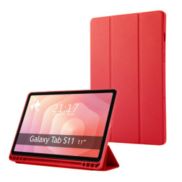 Funda con tapa Smart para Samsung Galaxy Tab S11 color Roja