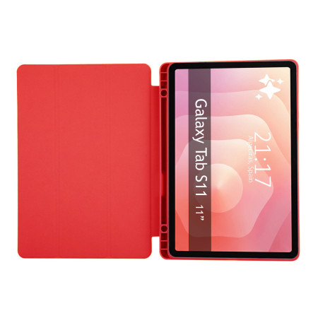 Funda con tapa Smart para Samsung Galaxy Tab S11 color Roja