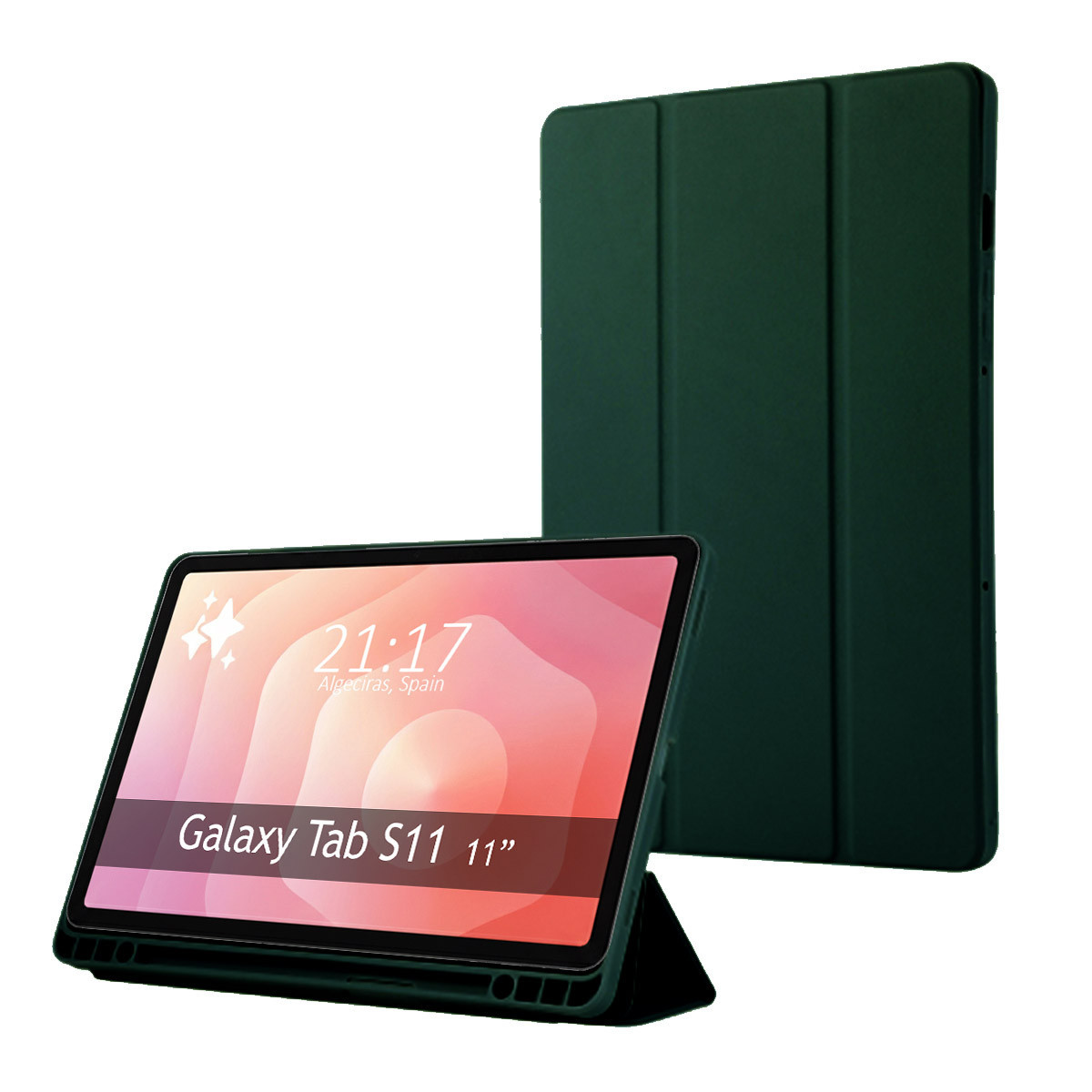 Funda con tapa Smart para Samsung Galaxy Tab S11 color Verde