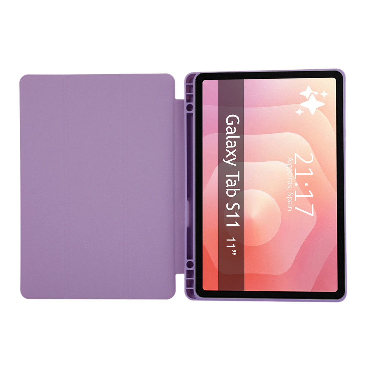 Funda con tapa Smart para Samsung Galaxy Tab S11 color Morada
