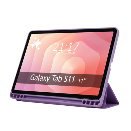 Funda con tapa Smart para Samsung Galaxy Tab S11 color Morada