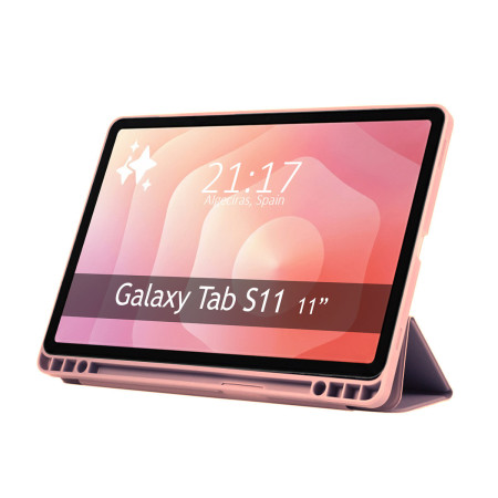 Funda con tapa Smart para Samsung Galaxy Tab S11 color Rosa