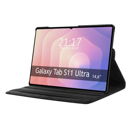 Funda Giratoria 360 para Samsung Galaxy Tab S11 Ultra color Negra