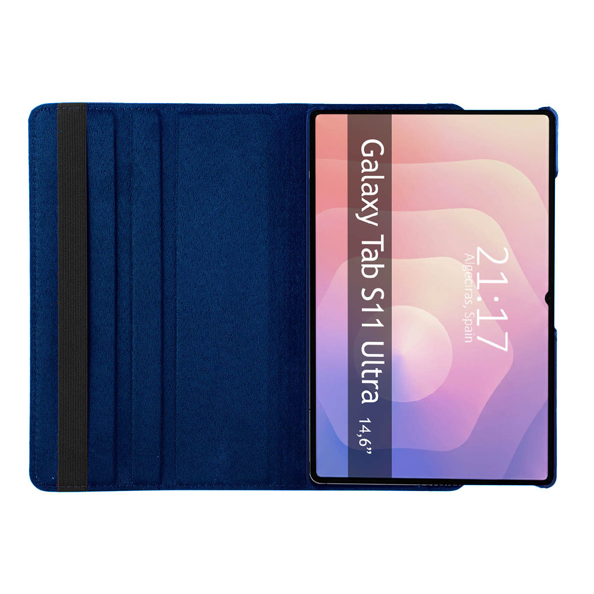 Funda Giratoria 360 para Samsung Galaxy Tab S11 Ultra color Azul