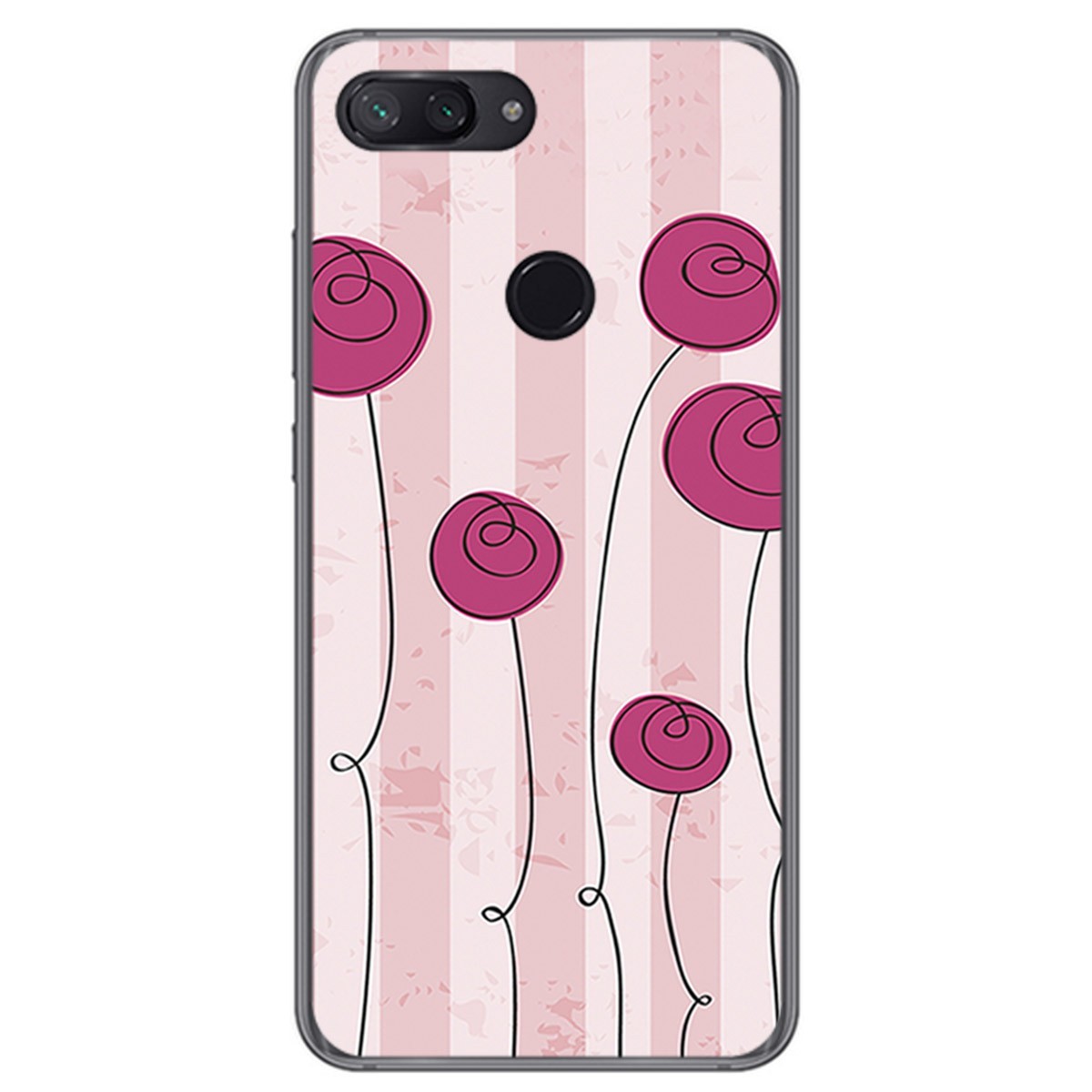 Funda Gel Tpu para Xiaomi Mi 8 Lite Diseño Flores Vintage Dibujos