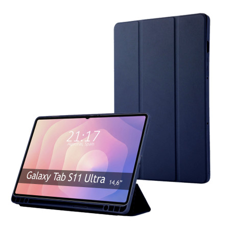 Funda con tapa Smart para Samsung Galaxy Tab S11 Ultra color Azul