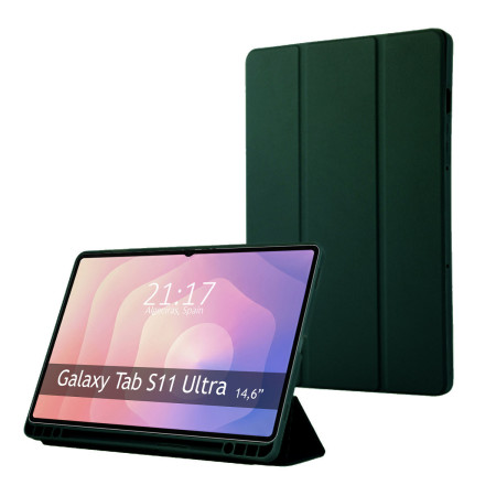 Funda con tapa Smart para Samsung Galaxy Tab S11 Ultra color Verde