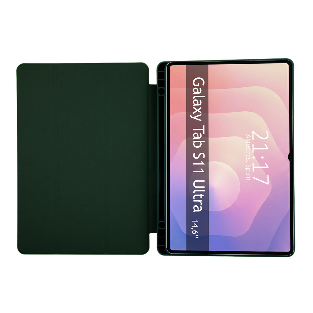 Funda con tapa Smart para Samsung Galaxy Tab S11 Ultra color Verde