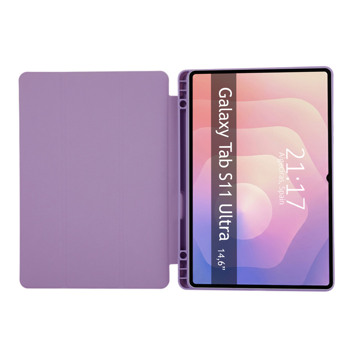 Funda con tapa Smart para Samsung Galaxy Tab S11 Ultra color Morada