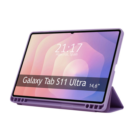 Funda con tapa Smart para Samsung Galaxy Tab S11 Ultra color Morada