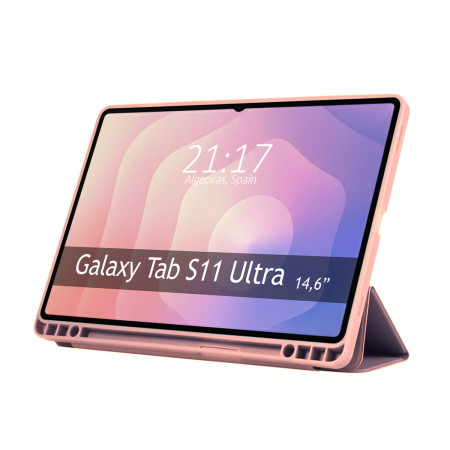 Funda con tapa Smart para Samsung Galaxy Tab S11 Ultra color Rosa