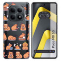 Funda Silicona Transparente para Xiaomi Poco M8 5G diseño Capibara 01 Dibujos