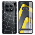 Funda Silicona Transparente para Xiaomi Poco M8 5G diseño Araña Dibujos