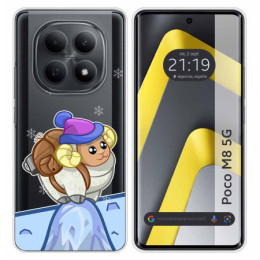 Funda Silicona Transparente para Xiaomi Poco M8 5G diseño Cabra Dibujos