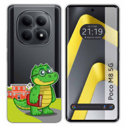 Funda Silicona Transparente para Xiaomi Poco M8 5G diseño Coco Dibujos