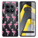 Funda Silicona Transparente para Xiaomi Poco M8 5G diseño Flamenco Dibujos