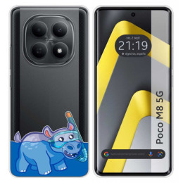 Funda Silicona Transparente para Xiaomi Poco M8 5G diseño Hipo Dibujos
