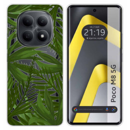 Funda Silicona Transparente para Xiaomi Poco M8 5G diseño Jungla Dibujos