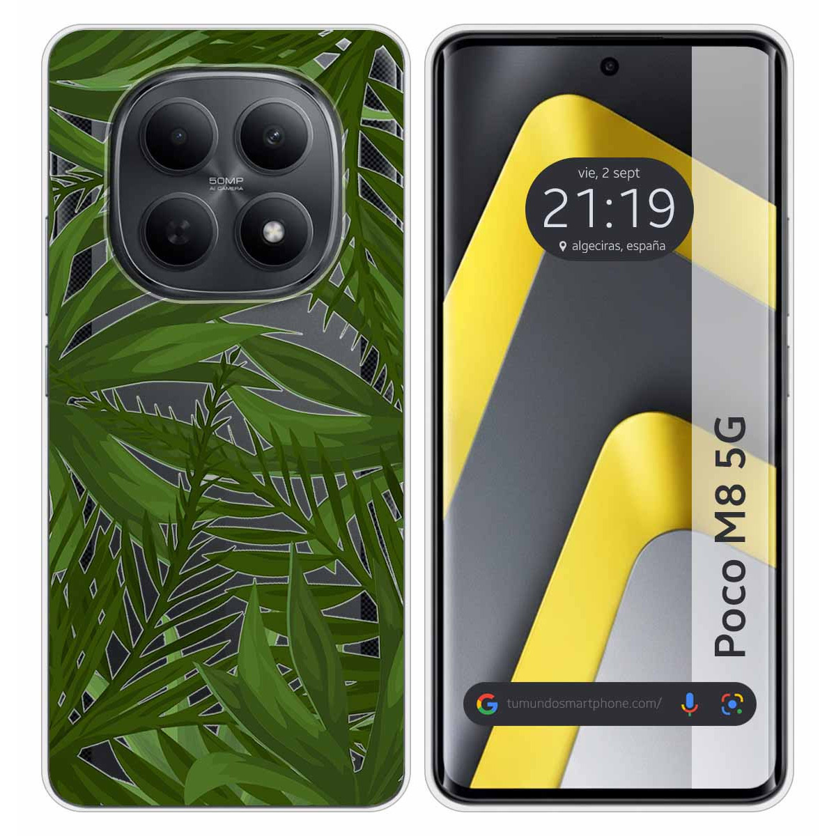 Funda Silicona Transparente para Xiaomi Poco M8 5G diseño Jungla Dibujos
