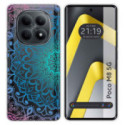 Funda Silicona Transparente para Xiaomi Poco M8 5G diseño Mandala Dibujos