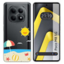 Funda Silicona Transparente para Xiaomi Poco M8 5G diseño Playa Dibujos
