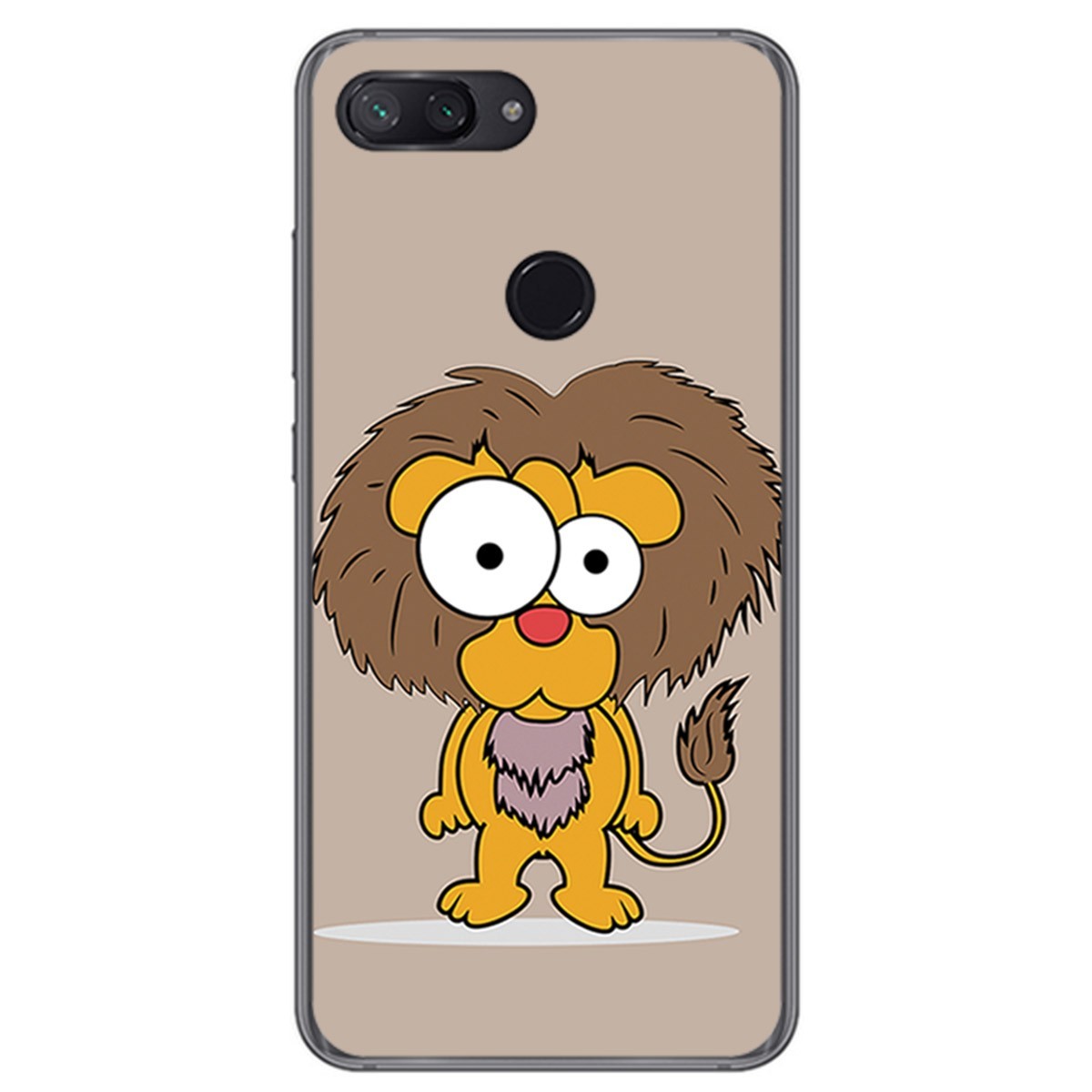 Funda Gel Tpu para Xiaomi Mi 8 Lite Diseño Leon Dibujos