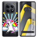 Funda Silicona Transparente para Xiaomi Poco M8 5G diseño Unicornio Dibujos