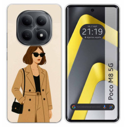 Funda Silicona para Xiaomi Poco M8 5G diseño Mujer 01 Dibujos