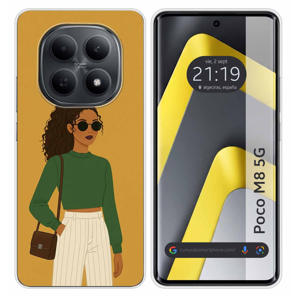 Funda Silicona para Xiaomi Poco M8 5G diseño Mujer 02 Dibujos