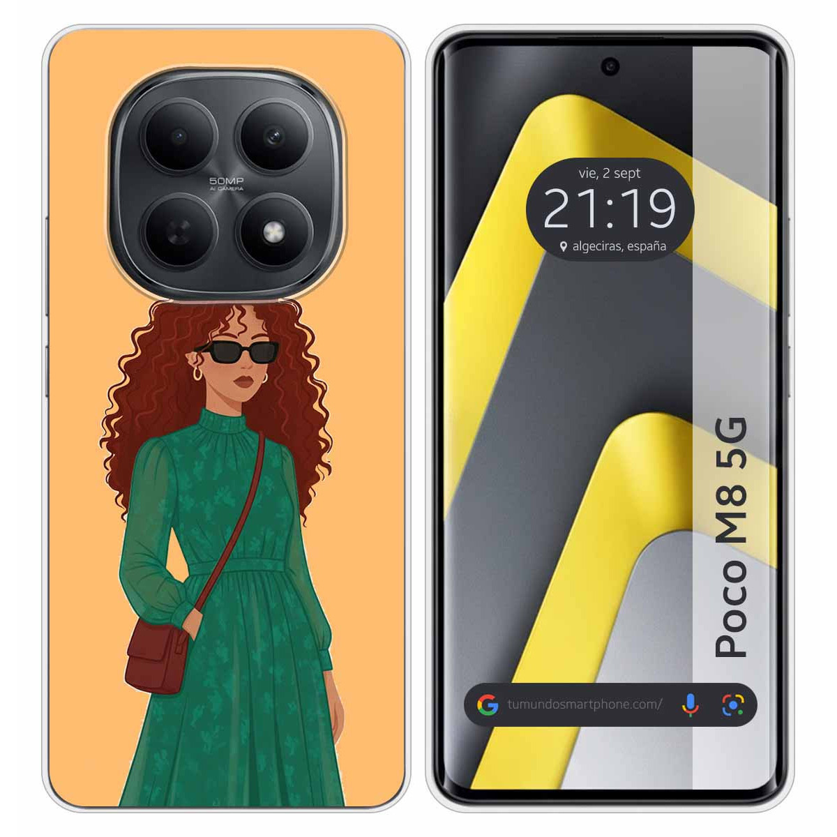 Funda Silicona para Xiaomi Poco M8 5G diseño Mujer 06 Dibujos