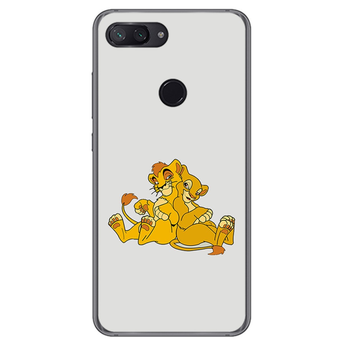 Funda Gel Tpu para Xiaomi Mi 8 Lite Diseño Leones Dibujos