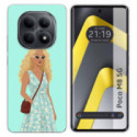 Funda Silicona para Xiaomi Poco M8 5G diseño Mujer 07 Dibujos