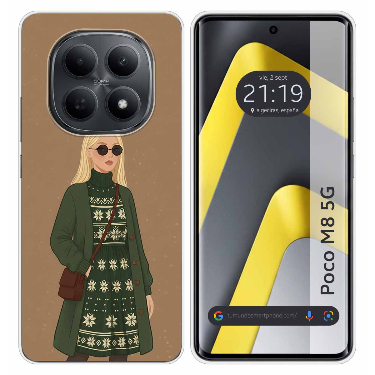 Funda Silicona para Xiaomi Poco M8 5G diseño Mujer 08 Dibujos