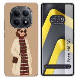 Funda Silicona para Xiaomi Poco M8 5G diseño Mujer 09 Dibujos