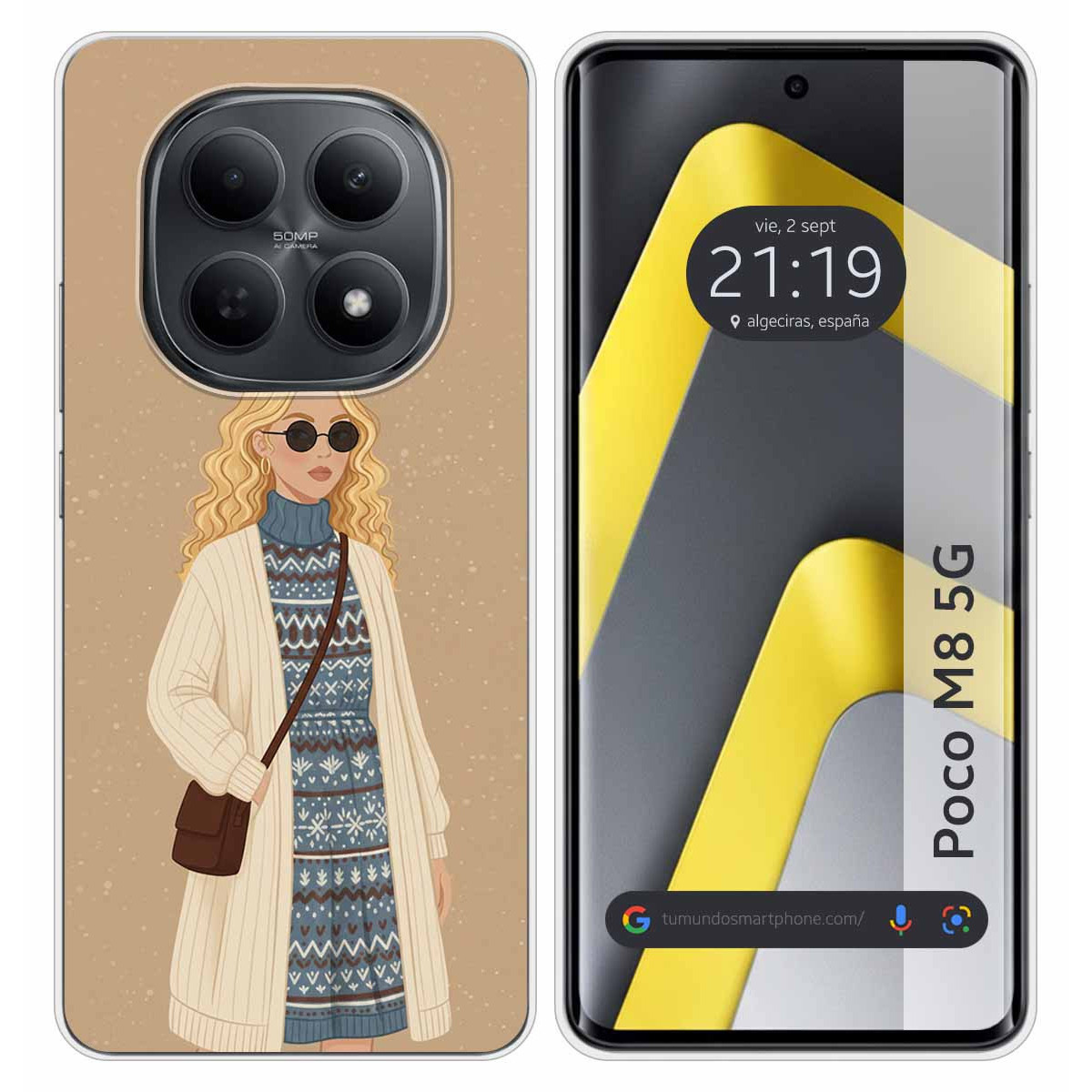 Funda Silicona para Xiaomi Poco M8 5G diseño Mujer 10 Dibujos