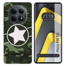 Funda Silicona para Xiaomi Poco M8 5G diseño Camuflaje 01 Dibujos