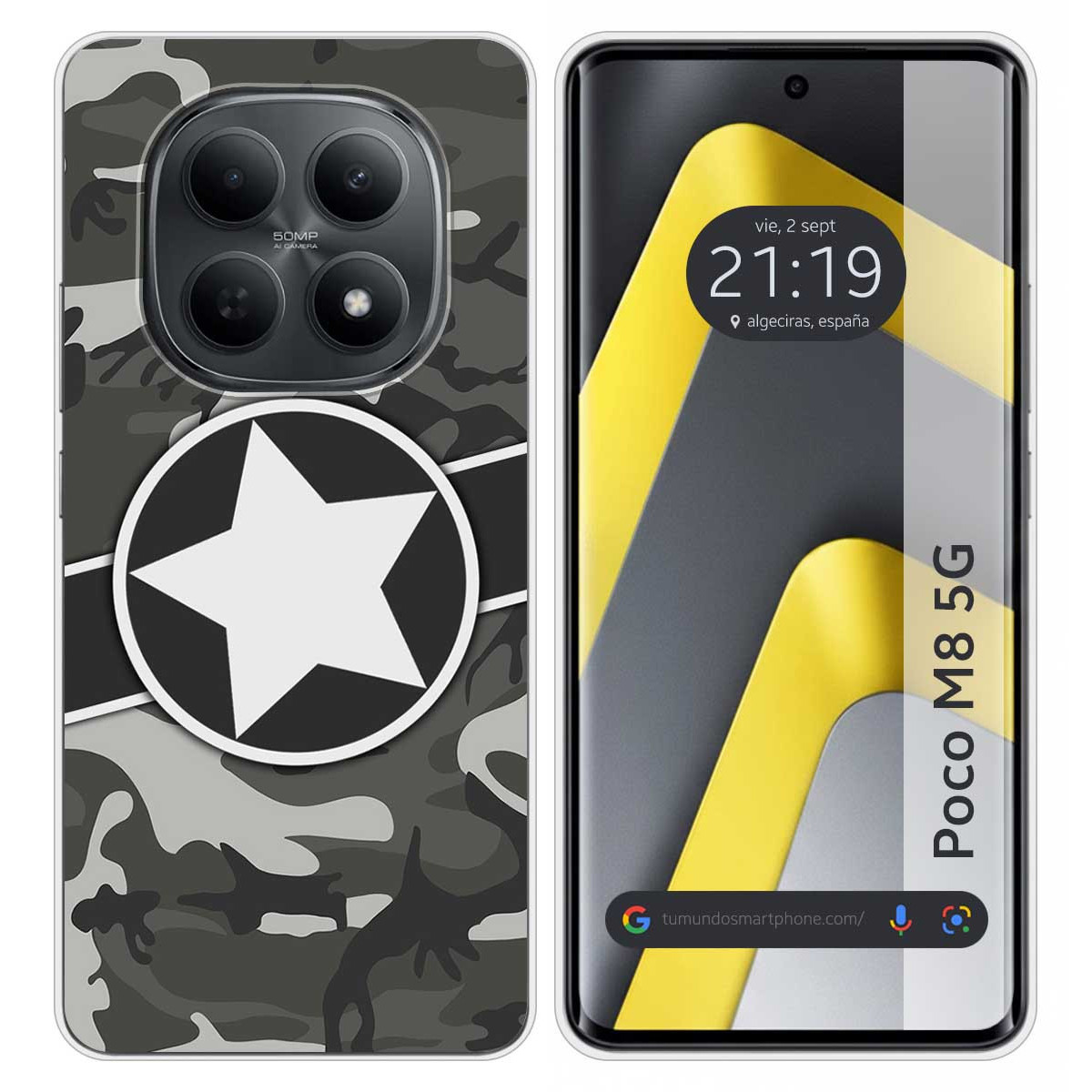 Funda Silicona para Xiaomi Poco M8 5G diseño Camuflaje 02 Dibujos