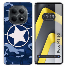 Funda Silicona para Xiaomi Poco M8 5G diseño Camuflaje 03 Dibujos
