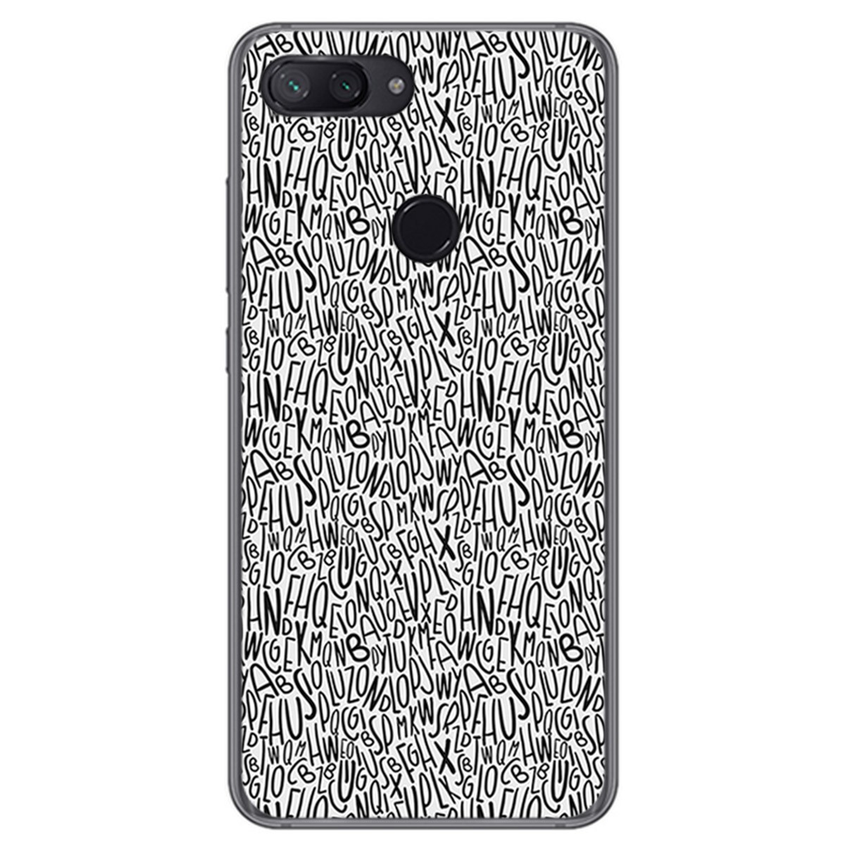 Funda Gel Tpu para Xiaomi Mi 8 Lite Diseño Letras Dibujos