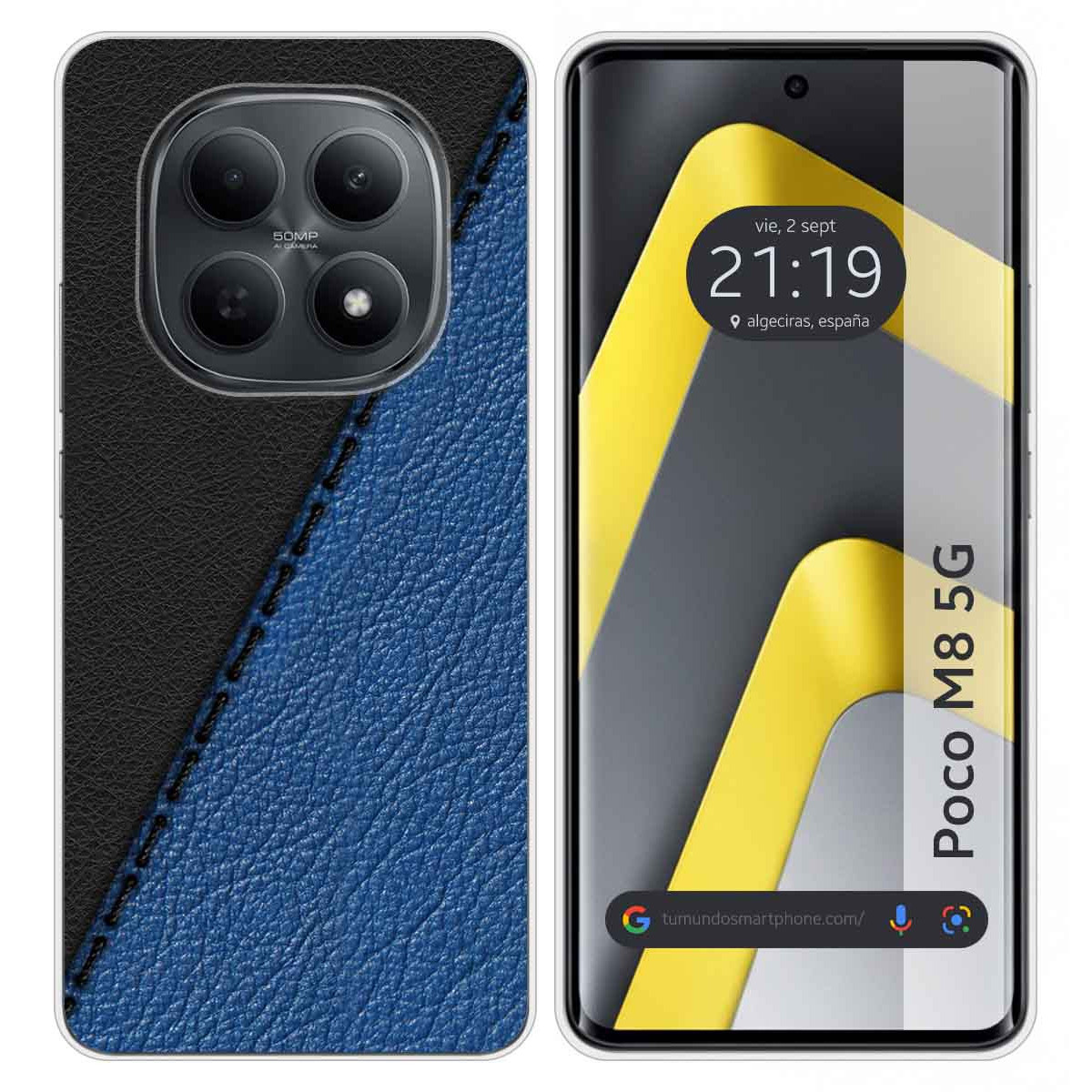 Funda Silicona para Xiaomi Poco M8 5G diseño Cuero 02 Dibujos